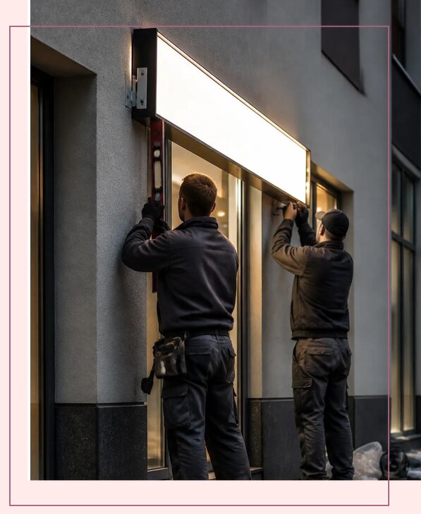 Изготовление и монтаж тонкого светового короба в Кизляре