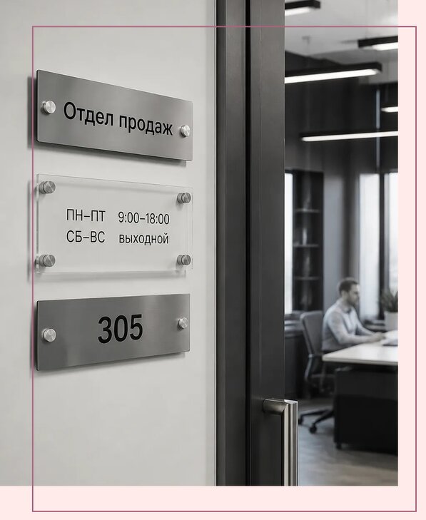 Офисные таблички на дверь в Кизляре по цене от 4979 р. | Аванза-Кзр